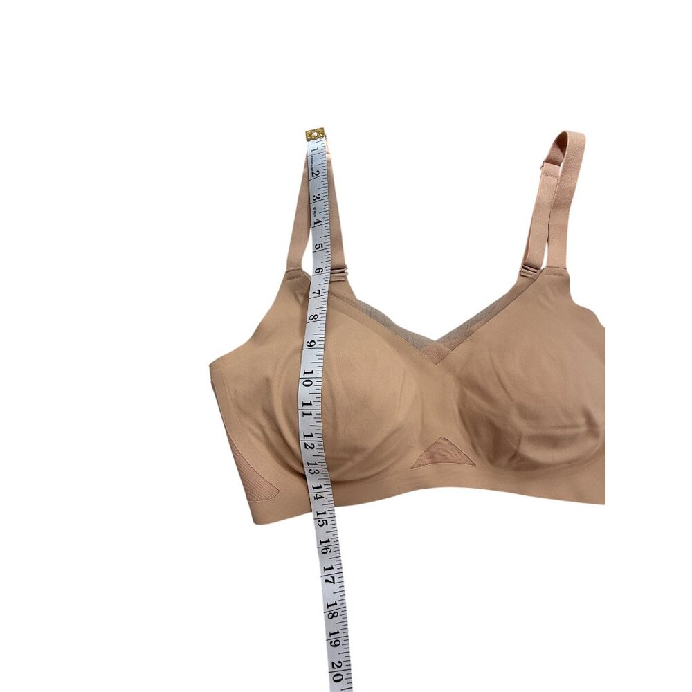HoneyLove CrossOver V-Neck Wireless Mesh Bra LWBR0302 Sand Size 1X - Picture 4 of 5